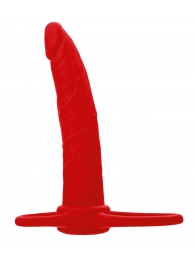 Красная насадка на пенис для двойного проникновения Black Red - 16,5 см. - ToyFa - купить с доставкой в Нижнем Новгороде