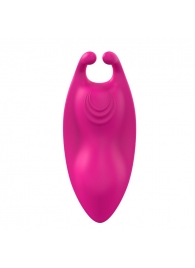 Ярко-розовый клиторальный вибромассажер для ношения в трусиках - Silicone Toys