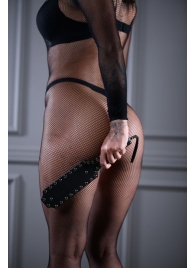 Кожаная шлепалка Sex Game с заклепками - 33 см. - БДСМ Арсенал - купить с доставкой в Нижнем Новгороде
