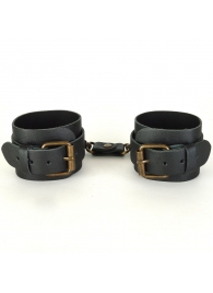 Черные кожаные наручники IDEAL - Sitabella - купить с доставкой в Нижнем Новгороде