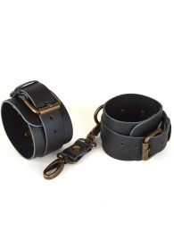 Черные кожаные наручники IDEAL - Sitabella - купить с доставкой в Нижнем Новгороде