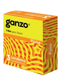 Ароматизированные презервативы Ganzo Juice - 3 шт. - Ganzo - купить с доставкой в Нижнем Новгороде
