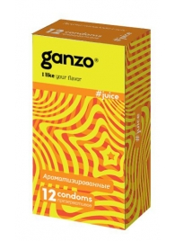 Ароматизированные презервативы Ganzo Juice - 12 шт. - Ganzo - купить с доставкой в Нижнем Новгороде