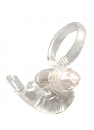 Прозрачное эрекционное кольцо с виброэлементом GOOD VIBES COCKRING RABBIT - Dream Toys - в Нижнем Новгороде купить с доставкой