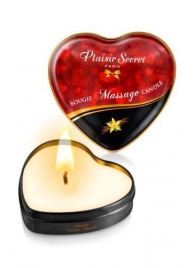 Массажная свеча с ароматом ванили Bougie Massage Candle - 35 мл. - Plaisir Secret - купить с доставкой в Нижнем Новгороде