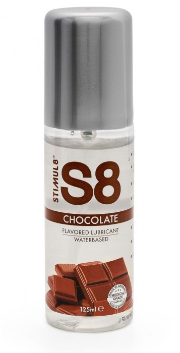 Смазка на водной основе S8 Flavored Lube со вкусом шоколада - 125 мл. - Stimul8 - купить с доставкой в Нижнем Новгороде