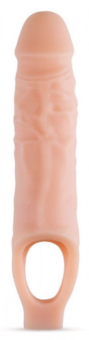 Телесный реалистичный фаллоудлинитель 9 Inch Silicone Cock Sheath Penis Extender - 22,86 см. - Blush Novelties - в Нижнем Новгороде купить с доставкой