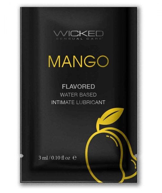 Лубрикант на водной основе с ароматом манго Wicked Aqua Mango - 3 мл. - Wicked - купить с доставкой в Нижнем Новгороде