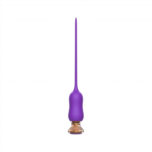 Фиолетовый тонкий стимулятор Nipple Vibrator - 23 см. - I-MOON - купить с доставкой в Нижнем Новгороде