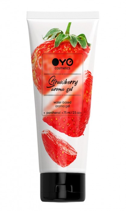 Лубрикант на водной основе OYO Aroma Gel Strawberry с ароматом клубники - 75 мл. - OYO - купить с доставкой в Нижнем Новгороде