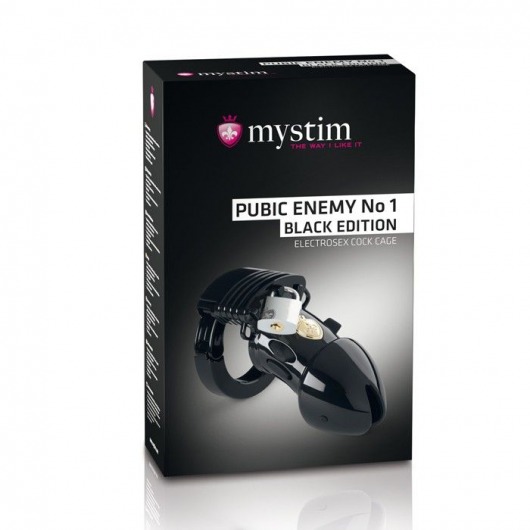 Пояс верности с электростимуляцией Mystim Pubic Enemy No1 Black Edition - MyStim - купить с доставкой в Нижнем Новгороде