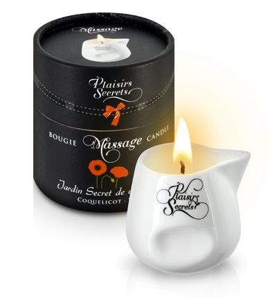Массажная свеча с ароматом мака Jardin Secret De Provence Coquelicot - 80 мл. - Plaisir Secret - купить с доставкой в Нижнем Новгороде