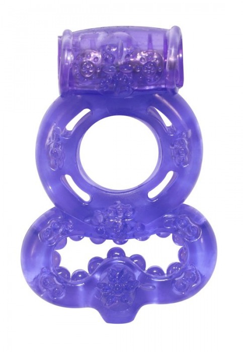 Фиолетовое эрекционное кольцо Rings Treadle с подхватом - Lola Games - в Нижнем Новгороде купить с доставкой