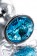 Серебристая анальная втулка с голубым стразом - 7 см. - Штучки-дрючки - купить с доставкой в Нижнем Новгороде